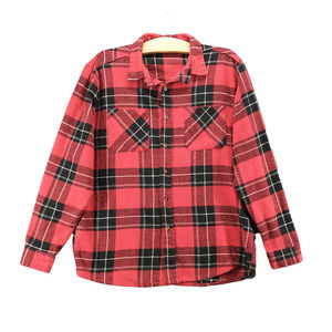 Canyon Creek Men's Flannel Button-Up Shirt Multi Plaid Medium Long Sleeve